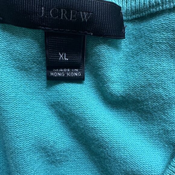 J Crew Women’s Cardigan Classic 3/4 Sleeve Button Sweater in Aqua Size XL - Picture 3 of 10